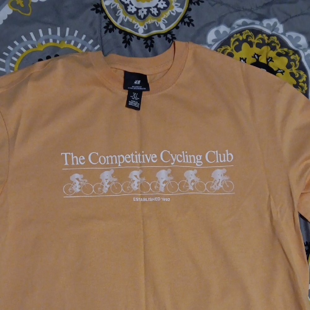 H&M Peach Cycling Graphic Tee